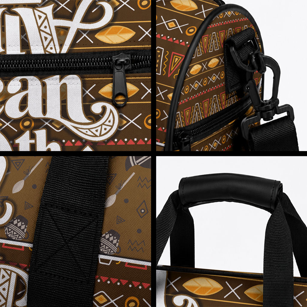 Personalized African 70th Birthday Duffle Bag Tribal Pattern Mudcloth Heritage Art