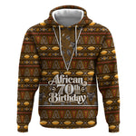 Personalized African 70th Birthday Hoodie Tribal Pattern Mudcloth Heritage Art
