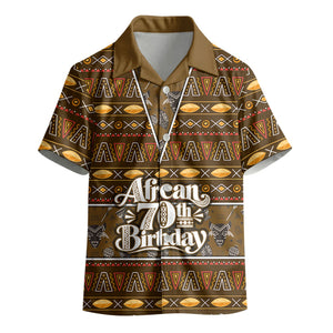 Personalized African 70th Birthday Kid Hawaiian Shirt Tribal Pattern Mudcloth Heritage Art