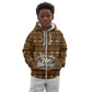 Personalized African 70th Birthday Kid Hoodie Tribal Pattern Mudcloth Heritage Art