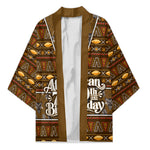 Personalized African 70th Birthday Kimono Tribal Pattern Mudcloth Heritage Art