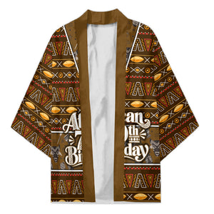 Personalized African 70th Birthday Kimono Tribal Pattern Mudcloth Heritage Art