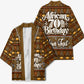 Personalized African 70th Birthday Kimono Tribal Pattern Mudcloth Heritage Art