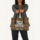 Personalized African 70th Birthday Leather Bag Tribal Pattern Mudcloth Heritage Art
