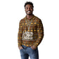 Personalized African 70th Birthday Long Sleeve Polo Shirt Tribal Pattern Mudcloth Heritage Art