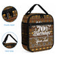 Personalized African 70th Birthday Lunch Bag Tribal Pattern Mudcloth Heritage Art