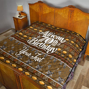 Personalized African 70th Birthday Quilt Tribal Pattern Mudcloth Heritage Art