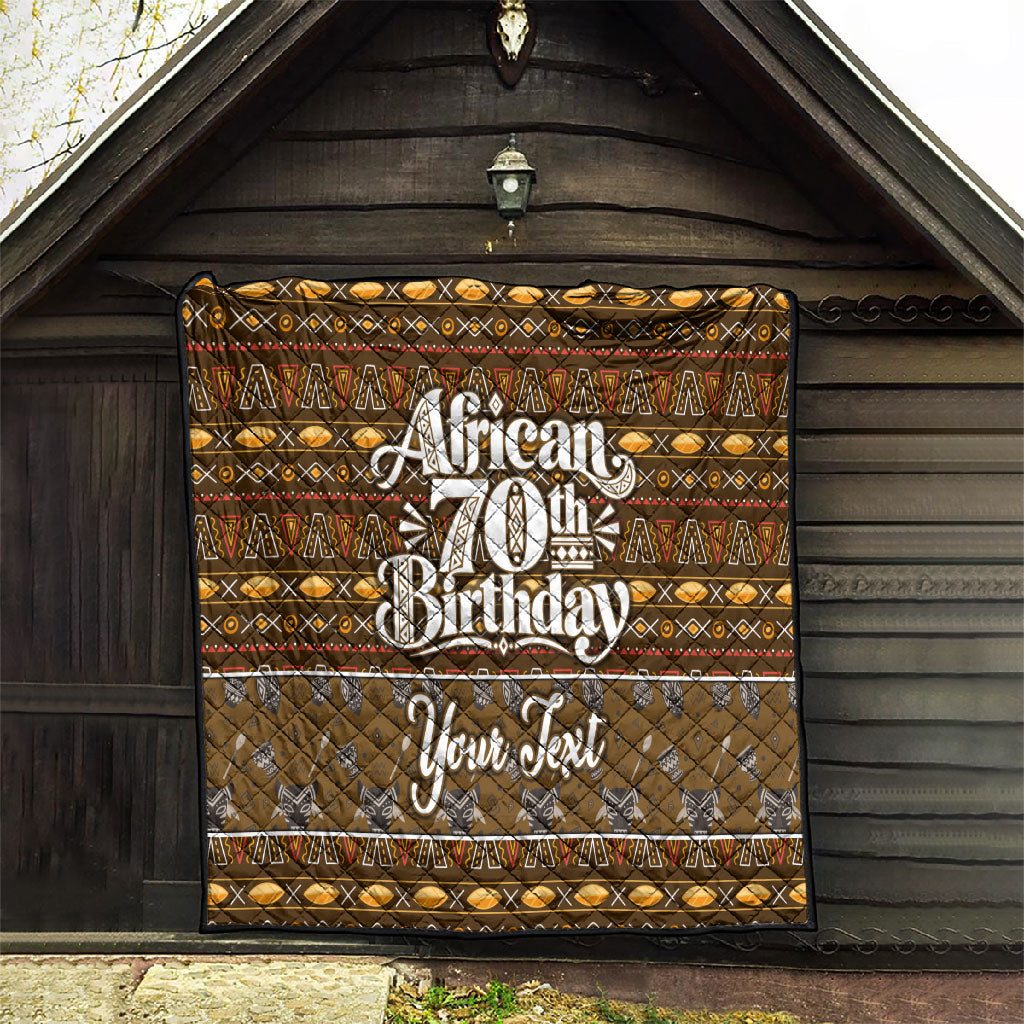 Personalized African 70th Birthday Quilt Tribal Pattern Mudcloth Heritage Art