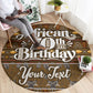 Personalized African 70th Birthday Round Carpet Tribal Pattern Mudcloth Heritage Art
