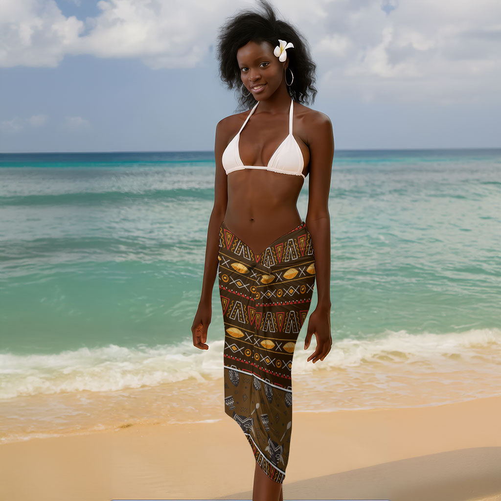 Personalized African 70th Birthday Sarong Tribal Pattern Mudcloth Heritage Art