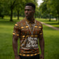 Personalized African 70th Birthday Zipper Polo Shirt Tribal Pattern Mudcloth Heritage Art