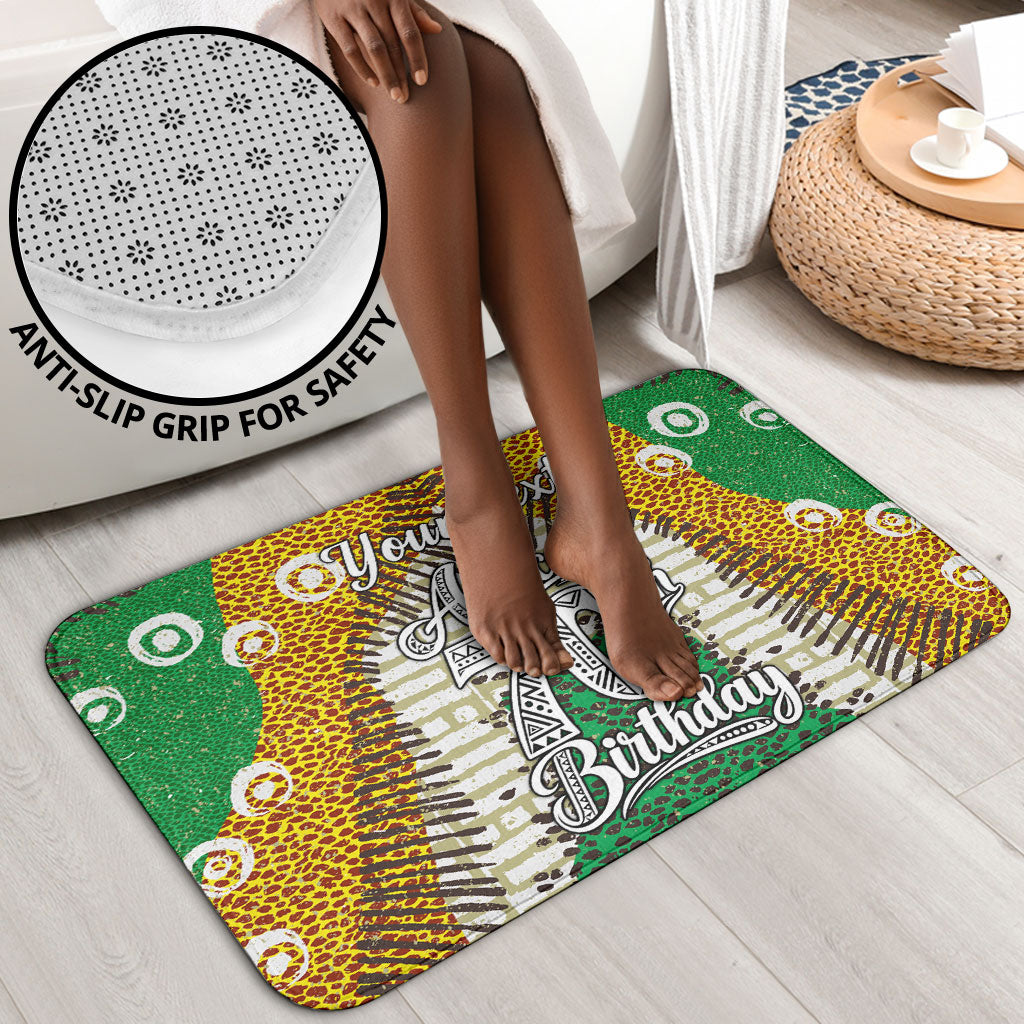 Personalized African 70th Birthday Bathroom Set Tribal Animal Print Heritage Pattern