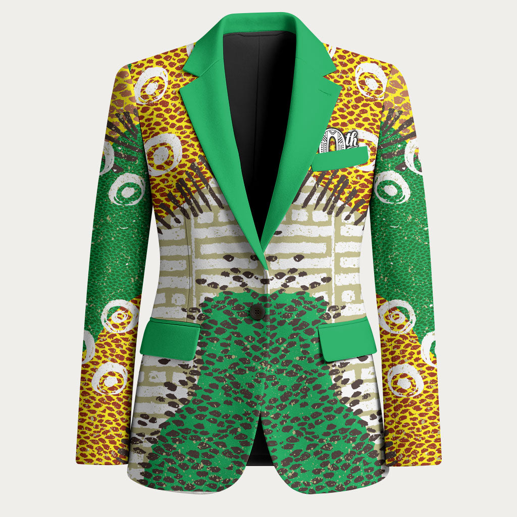 Personalized African 70th Birthday Blazer Tribal Animal Print Heritage Pattern