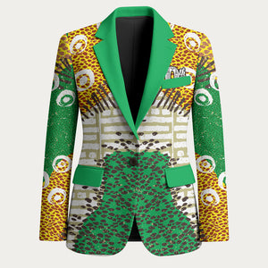 Personalized African 70th Birthday Blazer Tribal Animal Print Heritage Pattern