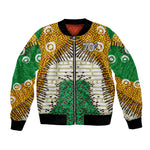 Personalized African 70th Birthday Bomber Jacket Tribal Animal Print Heritage Pattern