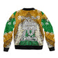 Personalized African 70th Birthday Bomber Jacket Tribal Animal Print Heritage Pattern
