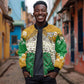 Personalized African 70th Birthday Bomber Jacket Tribal Animal Print Heritage Pattern