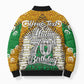 Personalized African 70th Birthday Bomber Puffer Jacket Tribal Animal Print Heritage Pattern