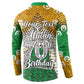 Personalized African 70th Birthday Button Sweatshirt Tribal Animal Print Heritage Pattern