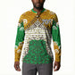 Personalized African 70th Birthday Button Sweatshirt Tribal Animal Print Heritage Pattern