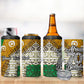 Personalized African 70th Birthday 4 in 1 Can Cooler Tumbler Tribal Animal Print Heritage Pattern