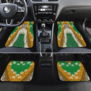 Personalized African 70th Birthday Car Mats Tribal Animal Print Heritage Pattern