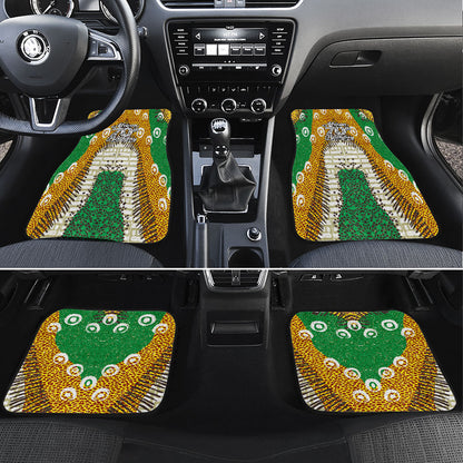 Personalized African 70th Birthday Car Mats Tribal Animal Print Heritage Pattern