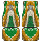 Personalized African 70th Birthday Car Mats Tribal Animal Print Heritage Pattern