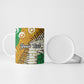 Personalized African 70th Birthday Ceramic Mug Tribal Animal Print Heritage Pattern