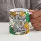 Personalized African 70th Birthday Ceramic Mug Tribal Animal Print Heritage Pattern