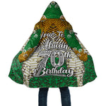 Personalized African 70th Birthday Cloak Tribal Animal Print Heritage Pattern
