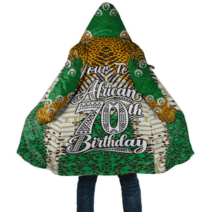 Personalized African 70th Birthday Cloak Tribal Animal Print Heritage Pattern