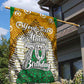 Personalized African 70th Birthday Garden Flag Tribal Animal Print Heritage Pattern