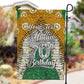 Personalized African 70th Birthday Garden Flag Tribal Animal Print Heritage Pattern