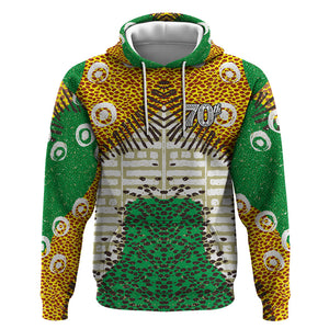 Personalized African 70th Birthday Hoodie Tribal Animal Print Heritage Pattern