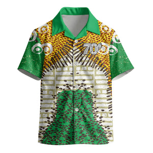 Personalized African 70th Birthday Kid Hawaiian Shirt Tribal Animal Print Heritage Pattern