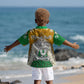 Personalized African 70th Birthday Kid Hawaiian Shirt Tribal Animal Print Heritage Pattern