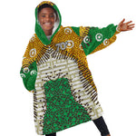 Personalized African 70th Birthday Kid Wearable Blanket Hoodie Tribal Animal Print Heritage Pattern
