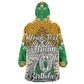 Personalized African 70th Birthday Kid Wearable Blanket Hoodie Tribal Animal Print Heritage Pattern