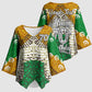 Personalized African 70th Birthday Kimono Sleeve Blouse Tribal Animal Print Heritage Pattern