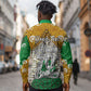 Personalized African 70th Birthday Long Sleeve Button Shirt Tribal Animal Print Heritage Pattern