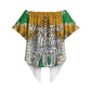 Personalized African 70th Birthday Off Shoulder Wrap Waist Top Tribal Animal Print Heritage Pattern