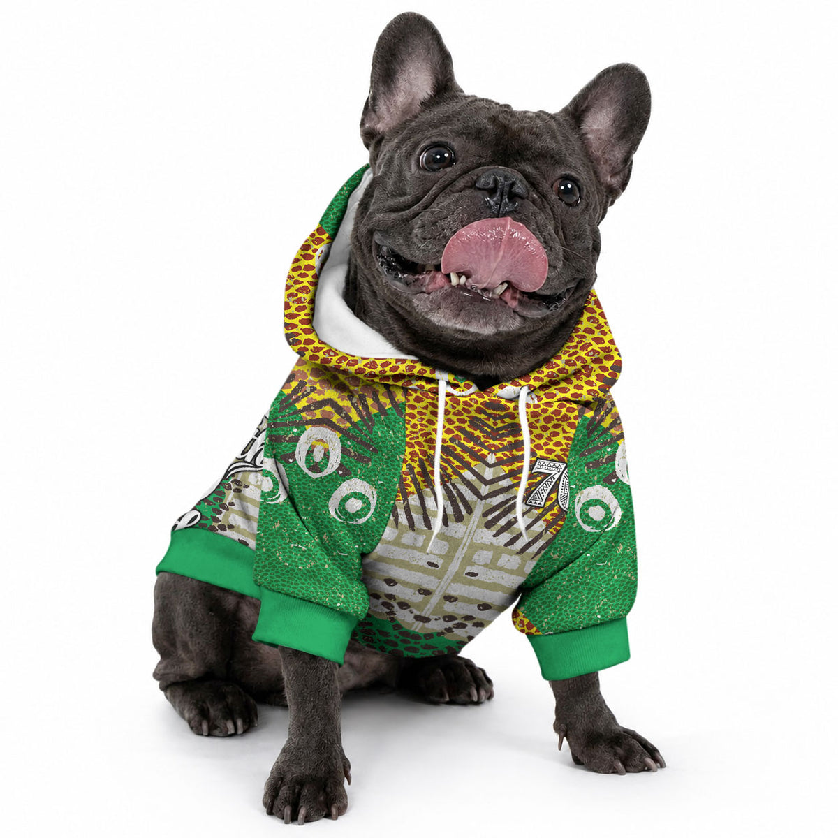 Personalized African 70th Birthday Pet Hoodie Tribal Animal Print Heritage Pattern