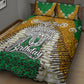 Personalized African 70th Birthday Quilt Bed Set Tribal Animal Print Heritage Pattern