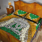 Personalized African 70th Birthday Quilt Bed Set Tribal Animal Print Heritage Pattern