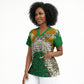 Personalized African 70th Birthday Scrub Top Tribal Animal Print Heritage Pattern