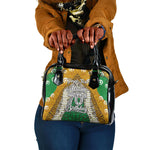 Personalized African 70th Birthday Shoulder Handbag Tribal Animal Print Heritage Pattern