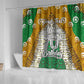 Personalized African 70th Birthday Shower Curtain Tribal Animal Print Heritage Pattern