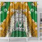 Personalized African 70th Birthday Shower Curtain Tribal Animal Print Heritage Pattern