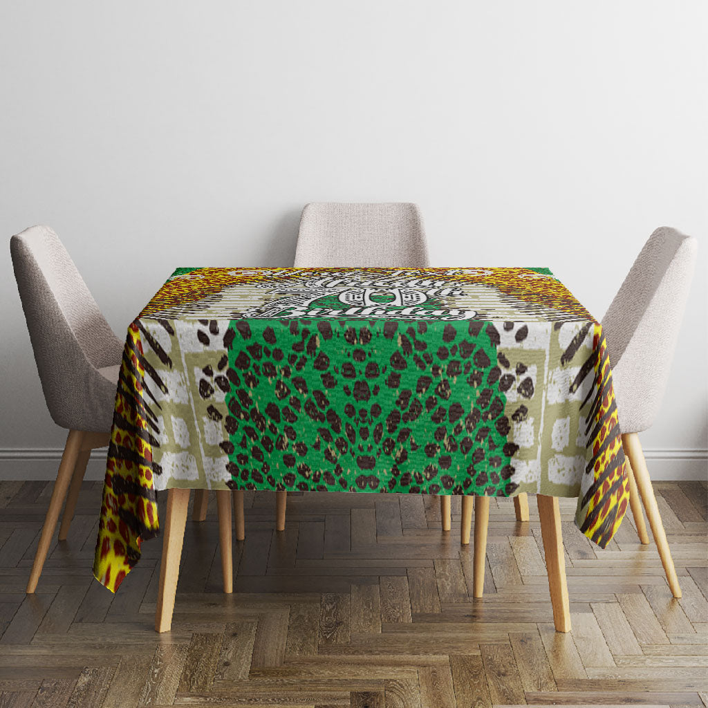 Personalized African 70th Birthday Tablecloth Tribal Animal Print Heritage Pattern
